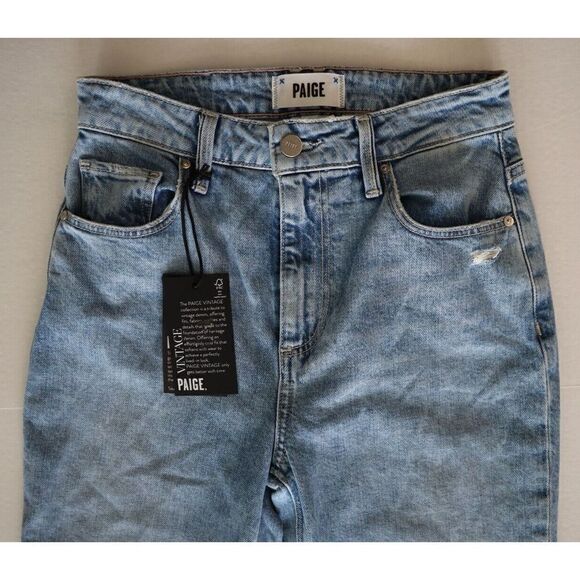PAIGE 7339635-5249 Women Sz 25 Gnarly Blue Stella High Rise Straight Jeans - Picture 4 of 7